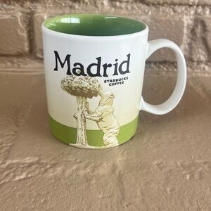Starbucks Madrid Green White Global Icon City Mug 16 oz.